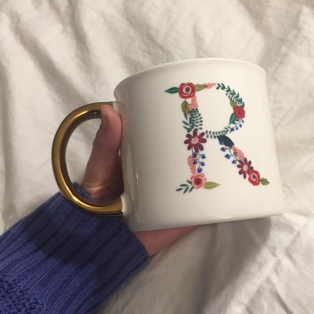 Opal house “R” initial mug